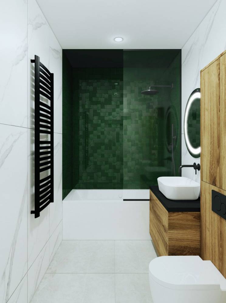 Aranżacja klasycznej łazienki w zieleni | carrea.pl