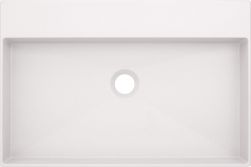 widziana z góry Correo umywalka nablatowa prostokątna 40x60 cm biała CQR_AU6S