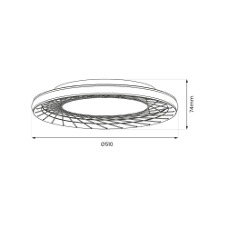 Wymiary Plafon Nest 38W LED